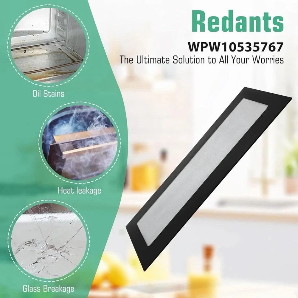 W10535767 WPW10535767 Range Oven Door Glass - Amana whirlpool Gas Range